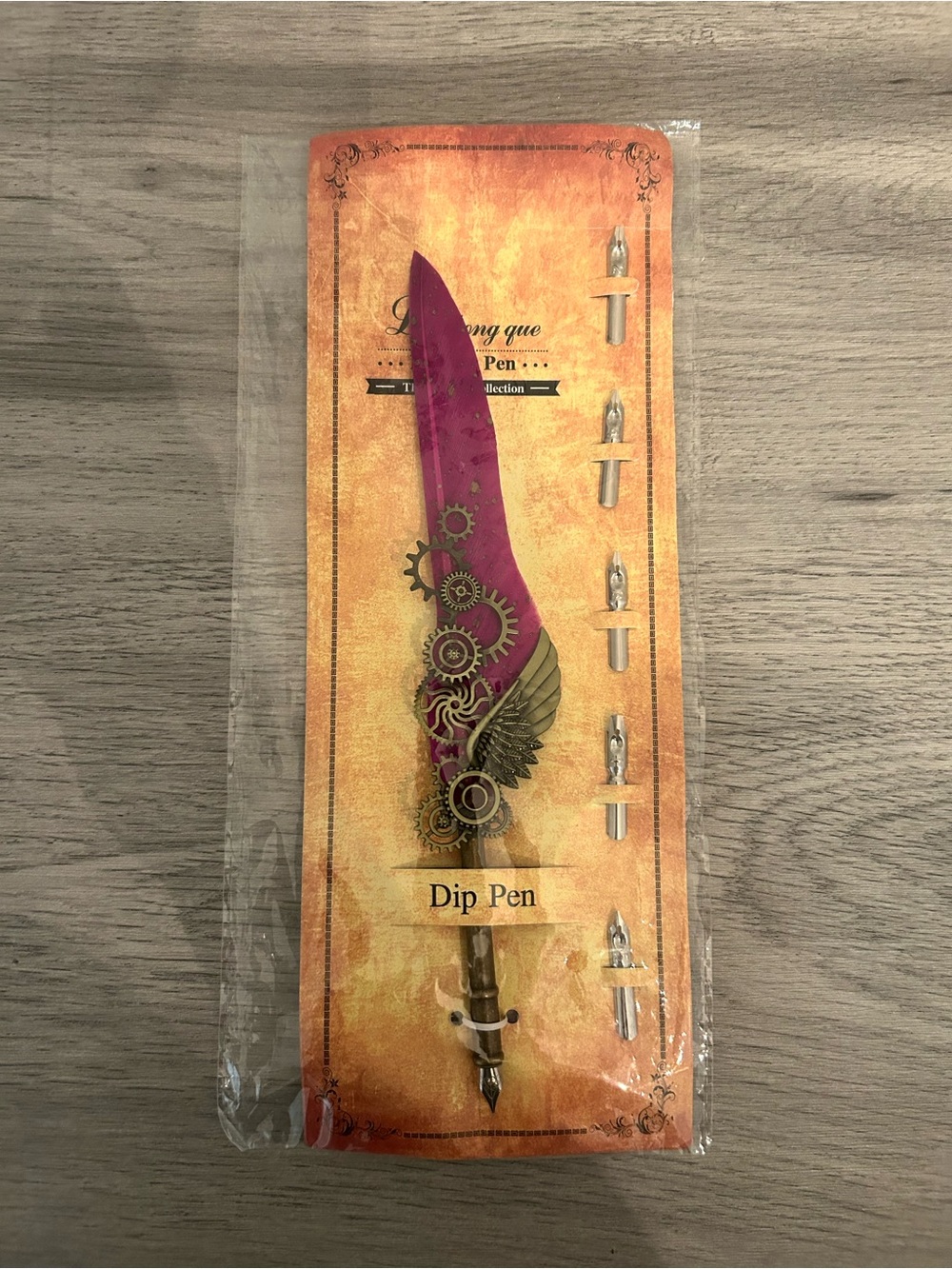 LAN Kong Que Steampunk Feather Calligraphy Dip Pen